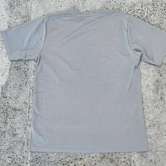 Reebok Men Tee Gray Polyester Sport Athletic T Shirt Size M - Picture 2 of 10